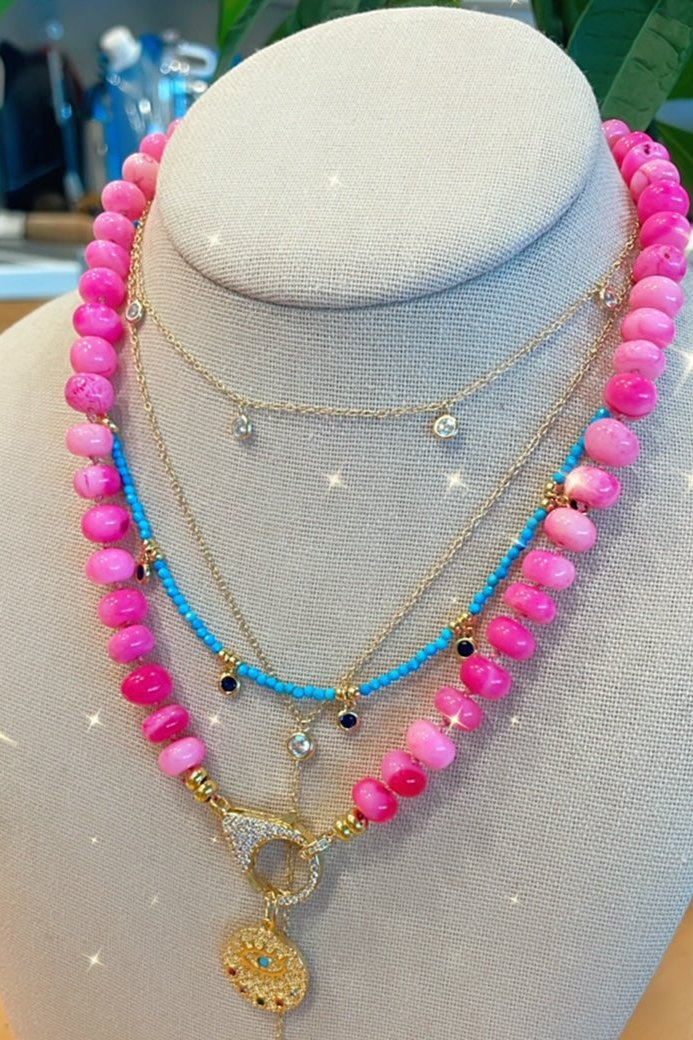 Pink Opal Necklace